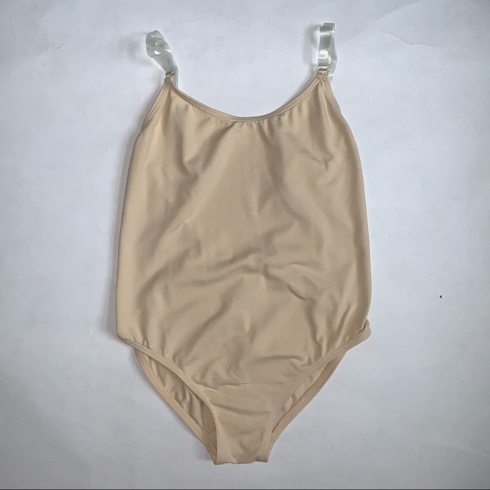 Kids Beige Dance Leotard Sz M